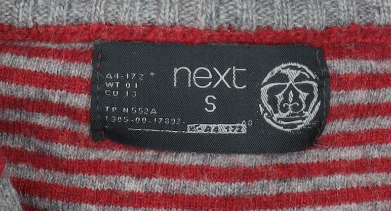 Mens UK Size S NEXT Red 1/2 Zip Jumper