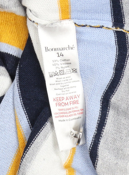 Womens UK Size 14 Bonmarché Multicoloured Pullover Jumper