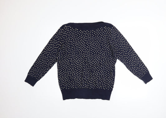 Womens UK Size 12 M&Co Blue Pullover Jumper