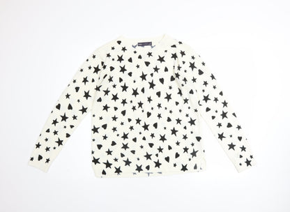 Womens UK Size 14 Marks and Spencer Ivory Pullover Jumper