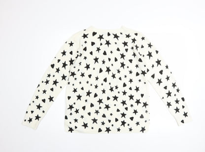 Womens UK Size 14 Marks and Spencer Ivory Pullover Jumper