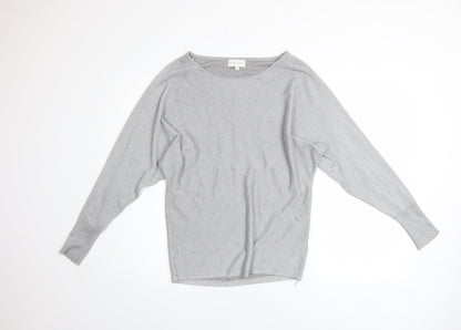 Womens UK Size 8 Apricot Grey Pullover Jumper