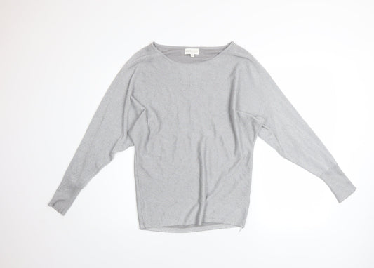 Womens UK Size 8 Apricot Grey Pullover Jumper