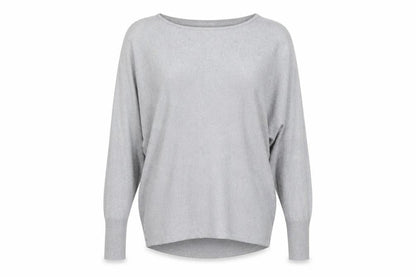 Womens UK Size 8 Apricot Grey Pullover Jumper