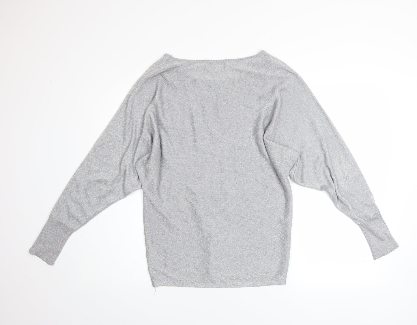 Womens UK Size 8 Apricot Grey Pullover Jumper