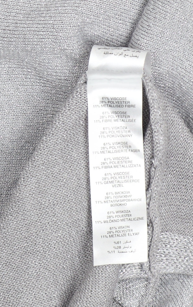 Womens UK Size 8 Apricot Grey Pullover Jumper