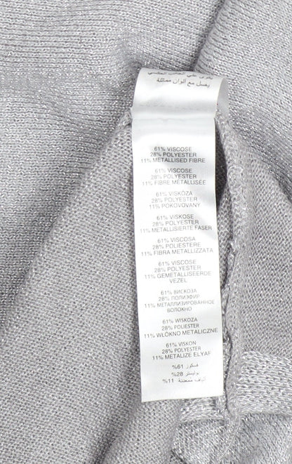 Womens UK Size 8 Apricot Grey Pullover Jumper