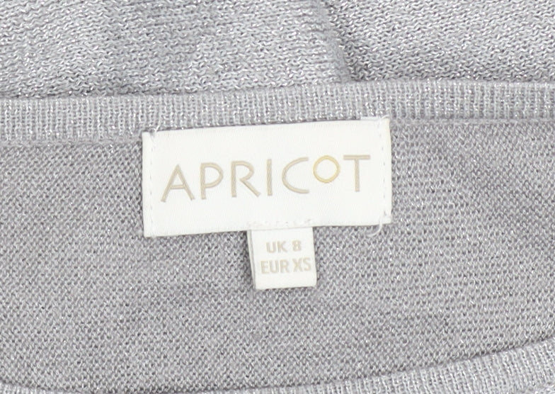 Womens UK Size 8 Apricot Grey Pullover Jumper