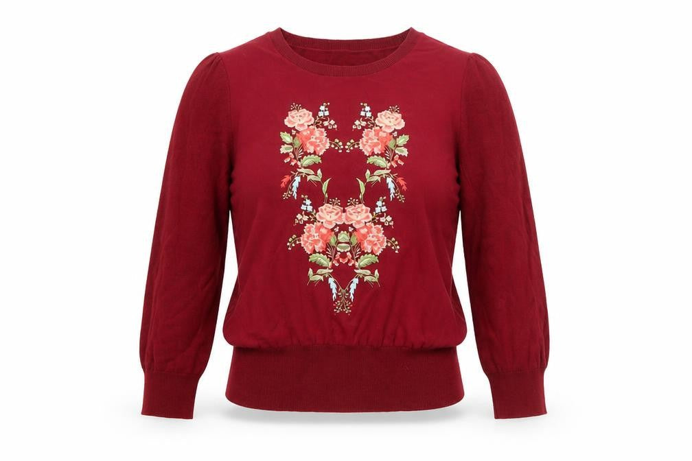 Womens UK Size 12 Oasis Red Pullover Jumper