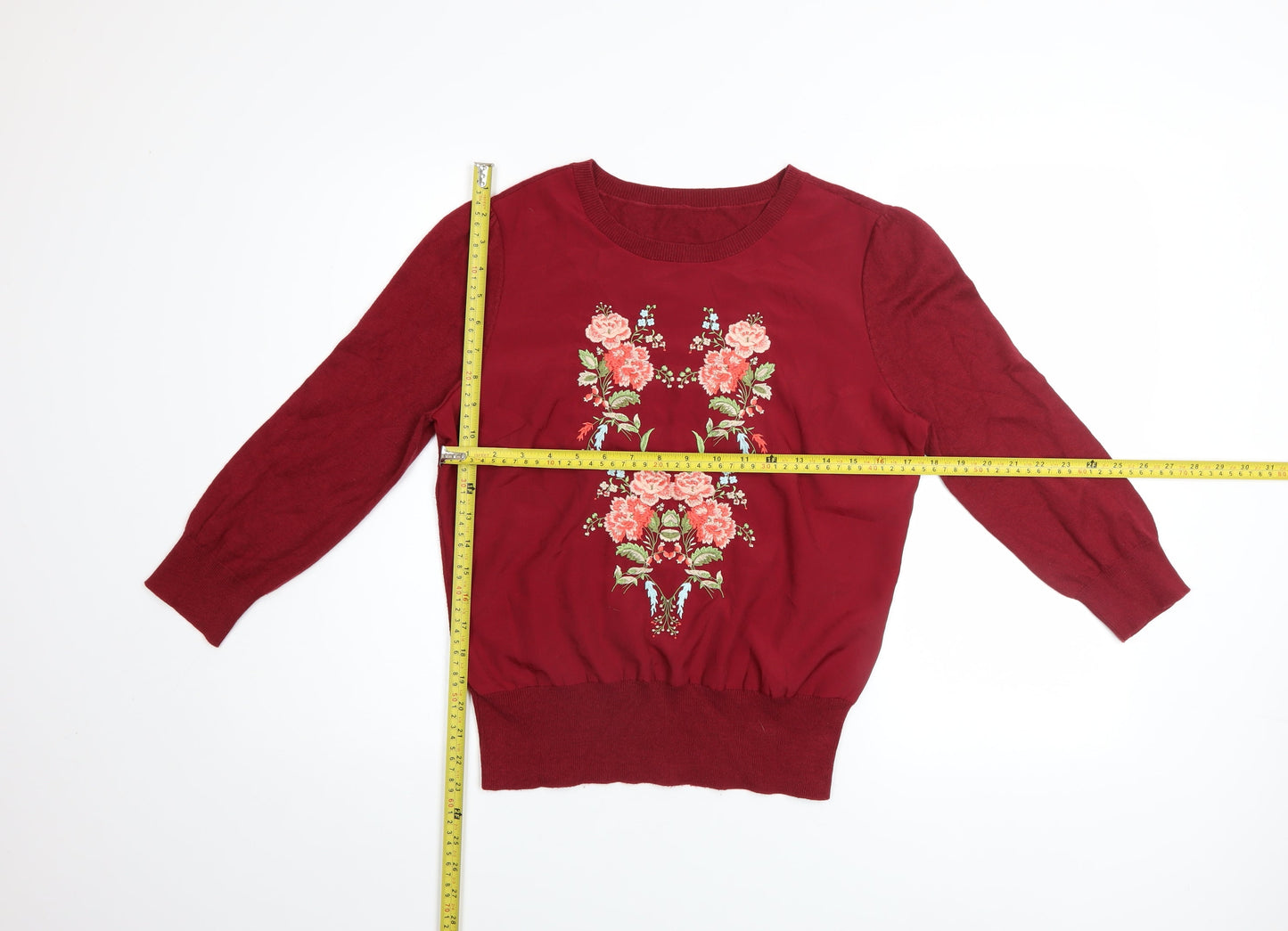 Womens UK Size 12 Oasis Red Pullover Jumper