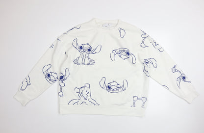 Womens UK Size L Disney White Pullover Sweatshirt