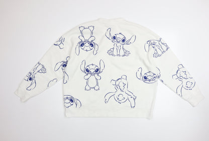 Womens UK Size L Disney White Pullover Sweatshirt