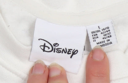 Womens UK Size L Disney White Pullover Sweatshirt