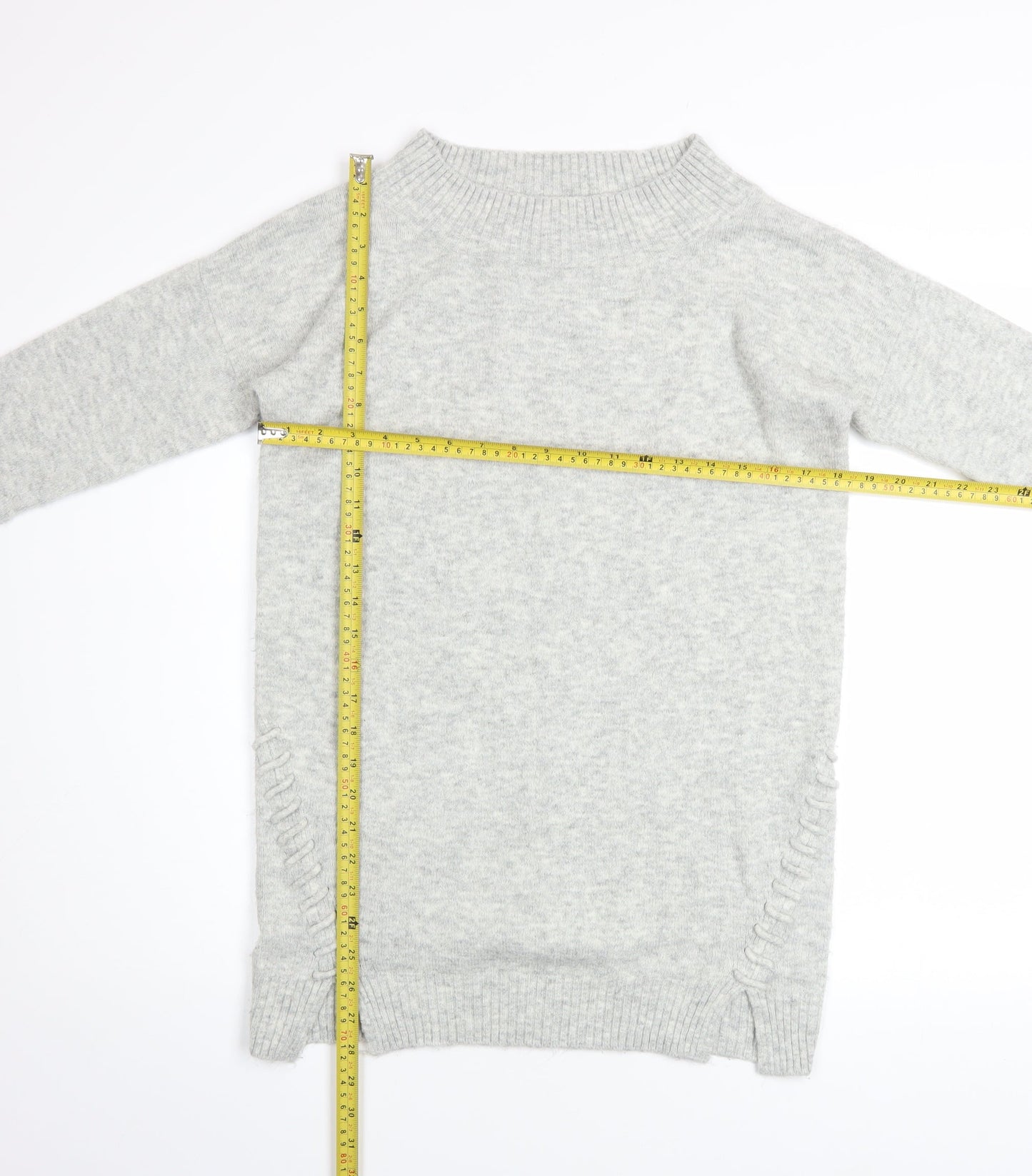 Womens UK Size 10 Miss Selfridge Grey Pullover Jumper
