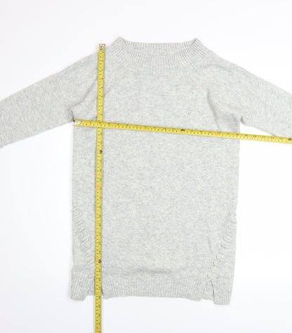 Womens UK Size 10 Miss Selfridge Grey Pullover Jumper