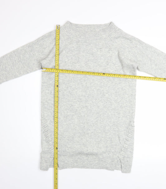 Womens UK Size 10 Miss Selfridge Grey Pullover Jumper