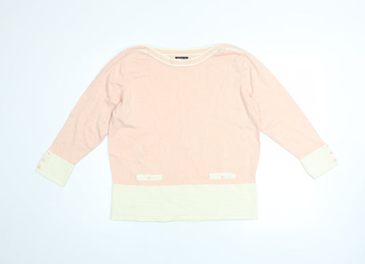 Womens UK Size 18 Roman Pink Pullover Jumper