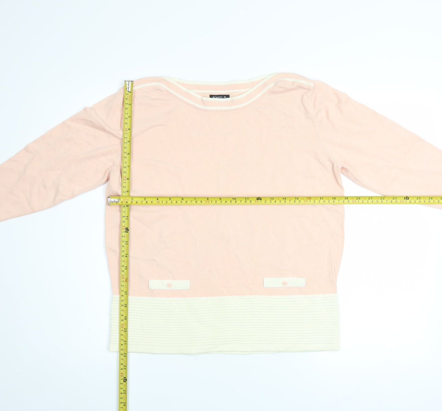 Womens UK Size 18 Roman Pink Pullover Jumper