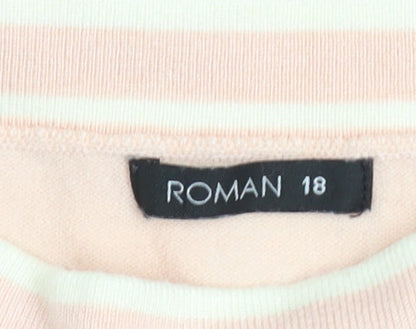 Womens UK Size 18 Roman Pink Pullover Jumper