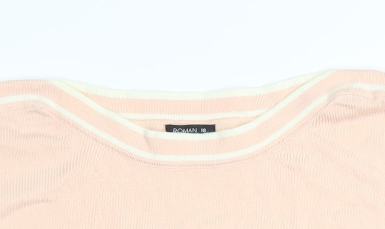 Womens UK Size 18 Roman Pink Pullover Jumper