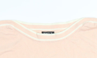 Womens UK Size 18 Roman Pink Pullover Jumper