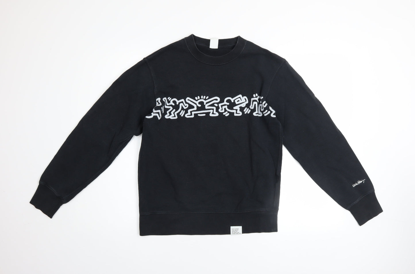 Mens UK Size S Uniqlo Black Pullover Sweatshirt
