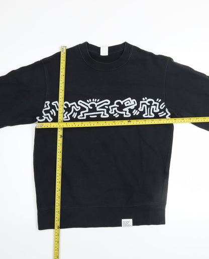 Mens UK Size S Uniqlo Black Pullover Sweatshirt