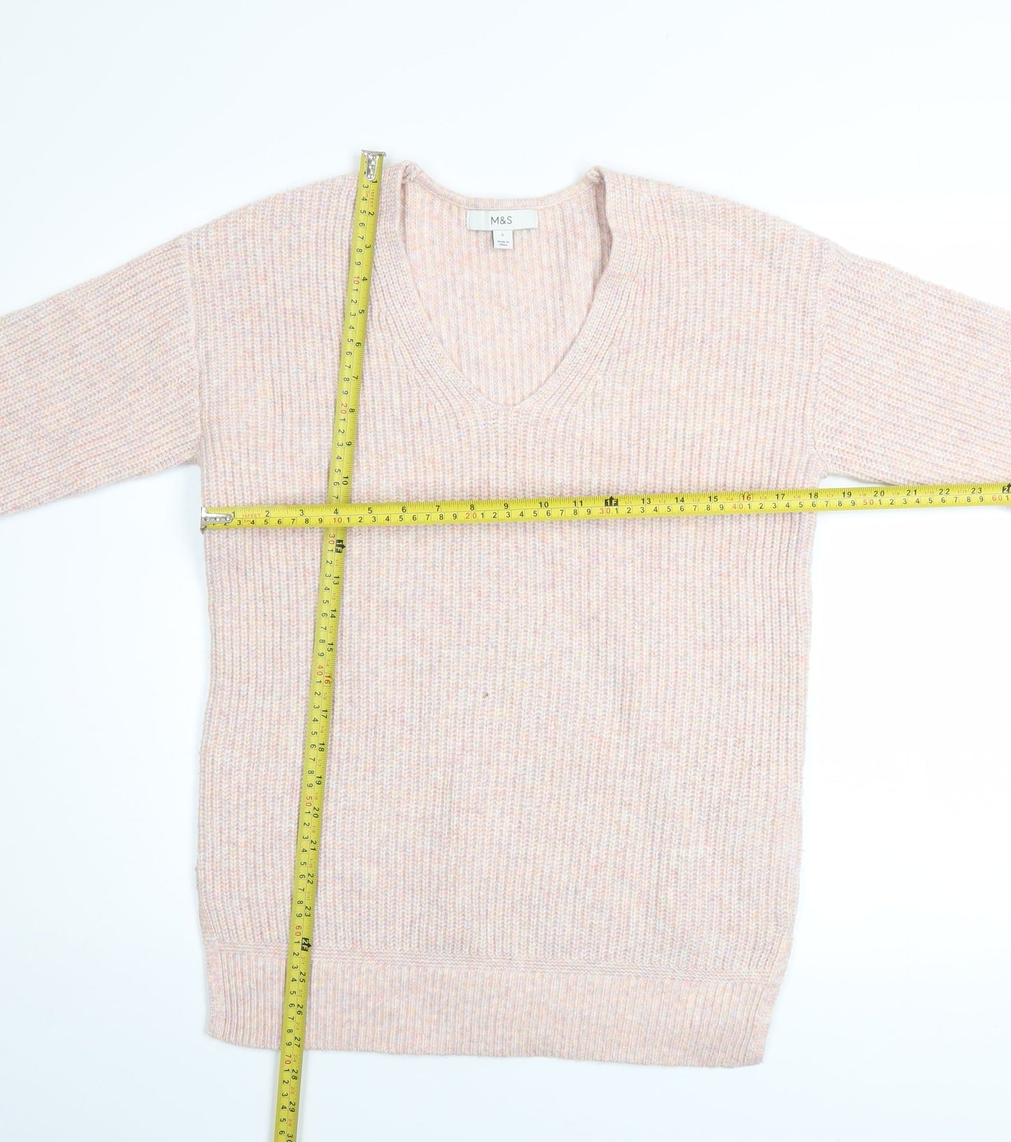 Womens UK Size S Marks and Spencer Beige Pullover Jumper