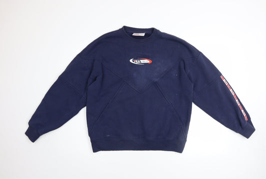 Mens UK Size XS FILA Blue Pullover Sweatshirt