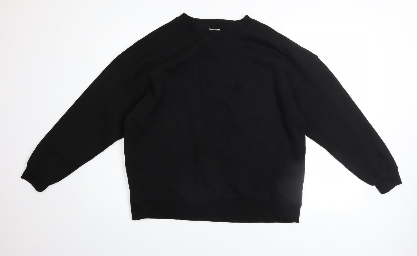 Womens UK Size 12 Pull&Bear Black Pullover Sweatshirt