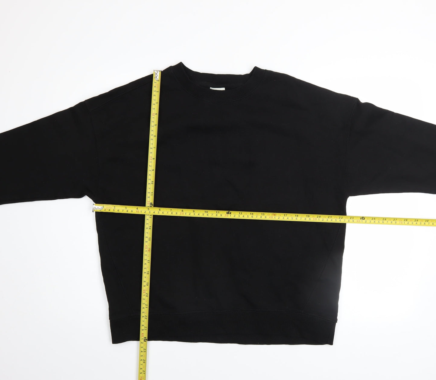 Womens UK Size 12 Pull&Bear Black Pullover Sweatshirt