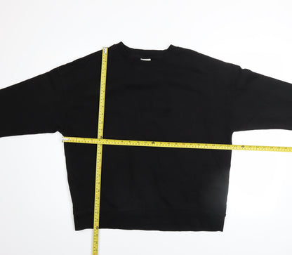 Womens UK Size 12 Pull&Bear Black Pullover Sweatshirt