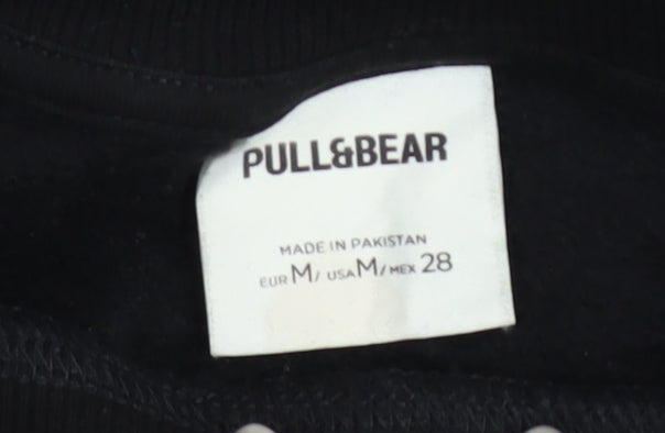 Womens UK Size 12 Pull&Bear Black Pullover Sweatshirt