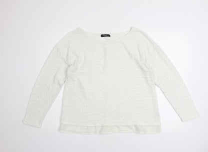 Womens UK Size 16 George Ivory Pullover Jumper
