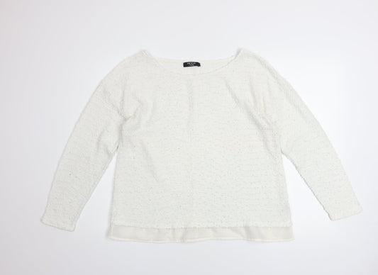 Womens UK Size 16 George Ivory Pullover Jumper