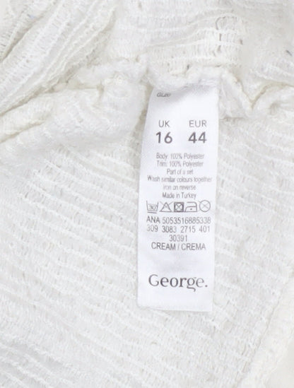 Womens UK Size 16 George Ivory Pullover Jumper