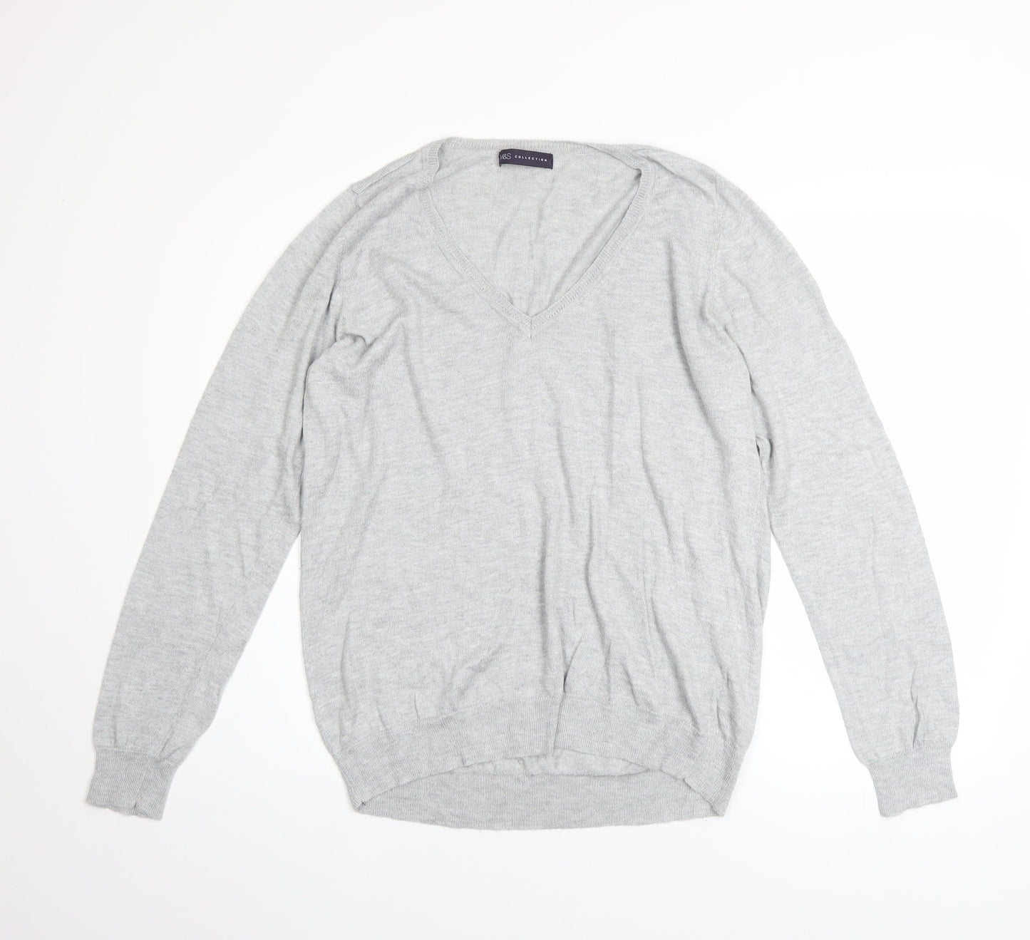 Womens UK Size 14 Marks and Spencer Grey Pullover Jumper