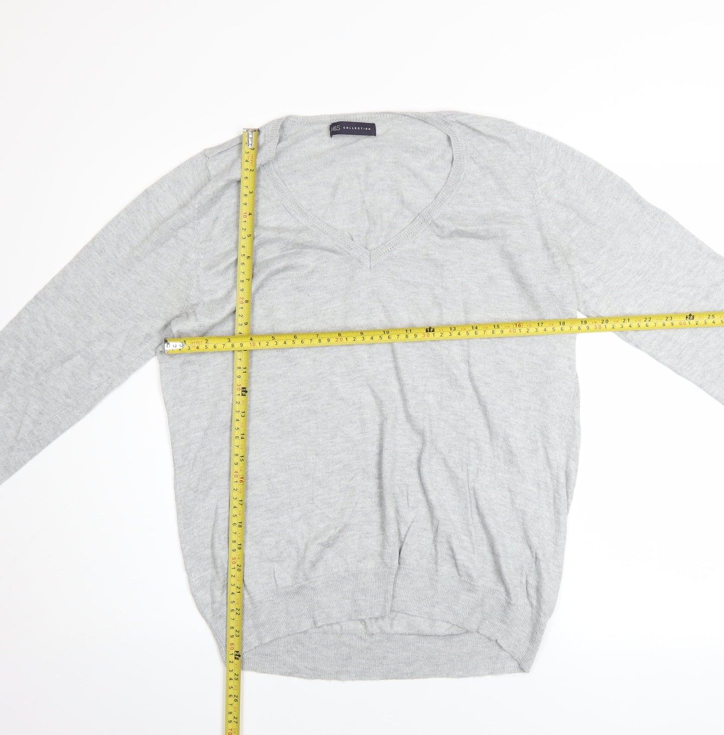 Womens UK Size 14 Marks and Spencer Grey Pullover Jumper