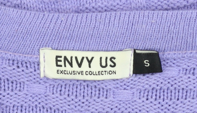 Womens UK Size S ENVY US Purple Pullover Jumper