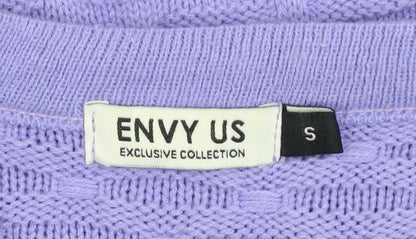 Womens UK Size S ENVY US Purple Pullover Jumper