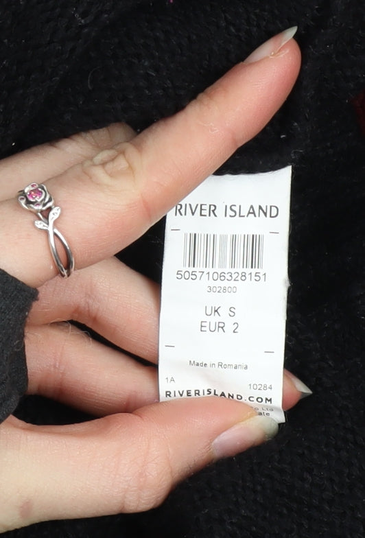 Womens UK Size S River Island Red Pullover Jumper