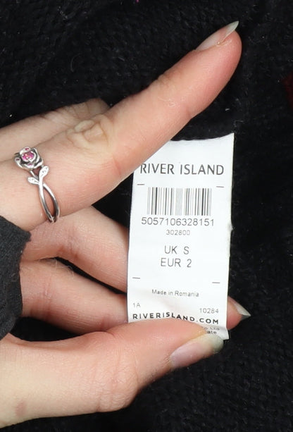 Womens UK Size S River Island Red Pullover Jumper