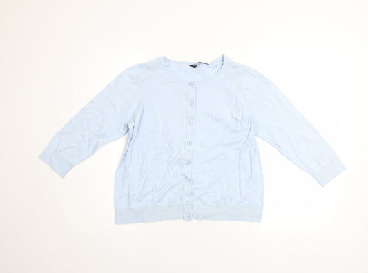 Womens UK Size 16 Dorothy Perkins Blue Cardigan Jumper