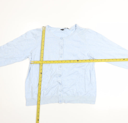 Womens UK Size 16 Dorothy Perkins Blue Cardigan Jumper