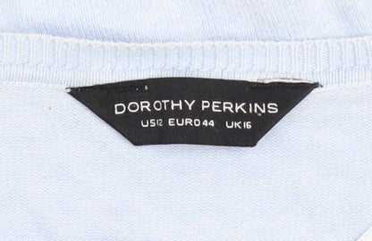 Womens UK Size 16 Dorothy Perkins Blue Cardigan Jumper