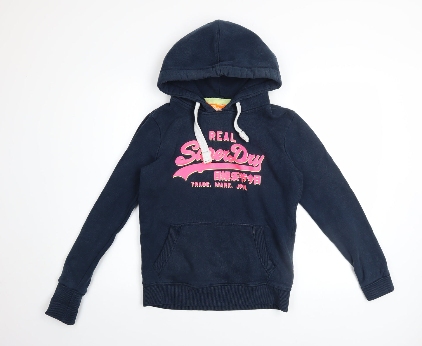 Womens UK Size S Superdry Blue Pullover Hoodie