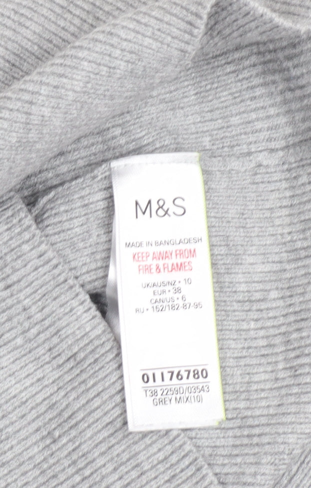 Womens UK Size 10 Marks and Spencer Grey Pullover Jumper