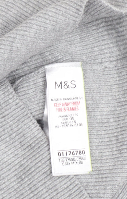 Womens UK Size 10 Marks and Spencer Grey Pullover Jumper