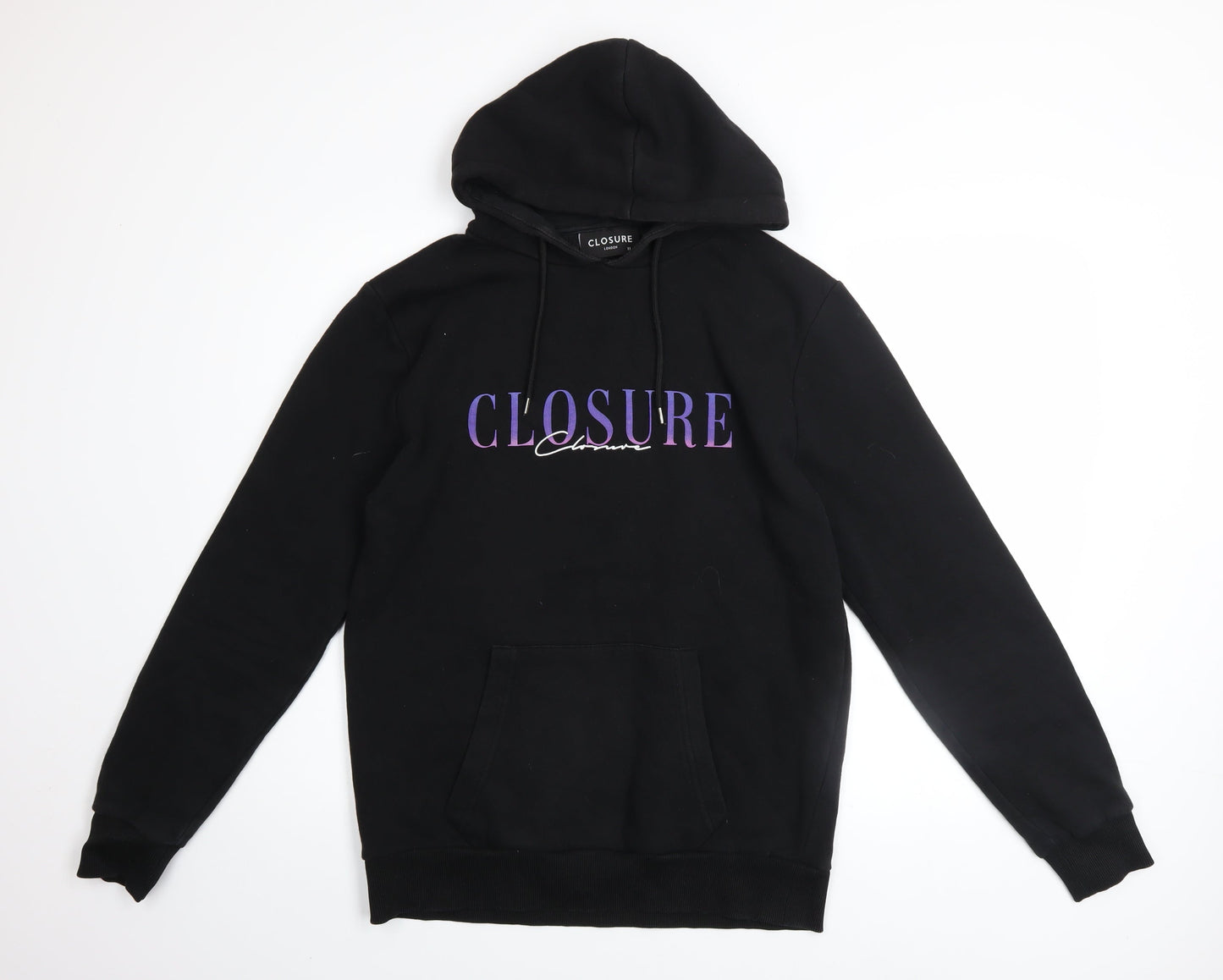 Mens UK Size M Closure London Black Pullover Hoodie