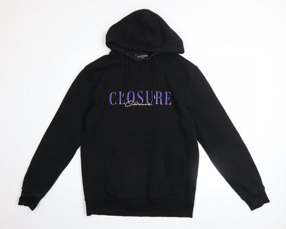 Mens UK Size M Closure London Black Pullover Hoodie